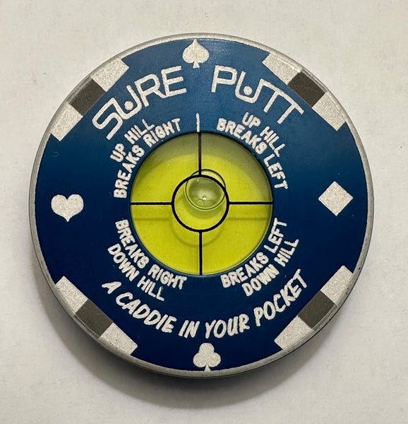 Sure Putt Pro Golf Green Reader - Navy Blue Poker Chip