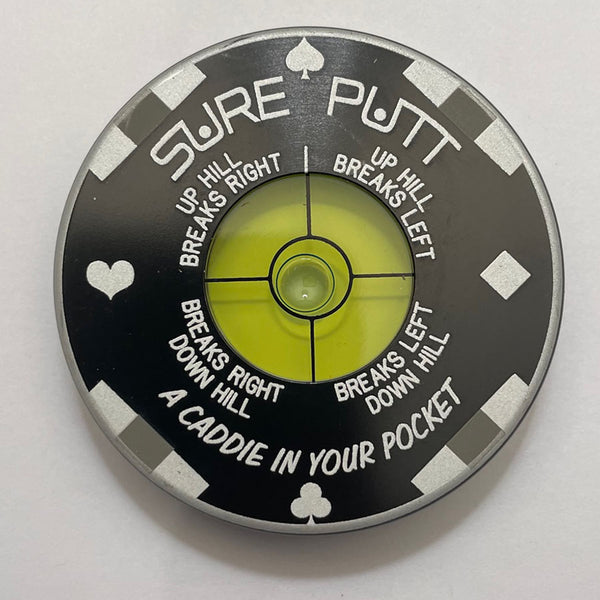 Sure Putt Pro Golf Green Reader - Poker Chip - Black