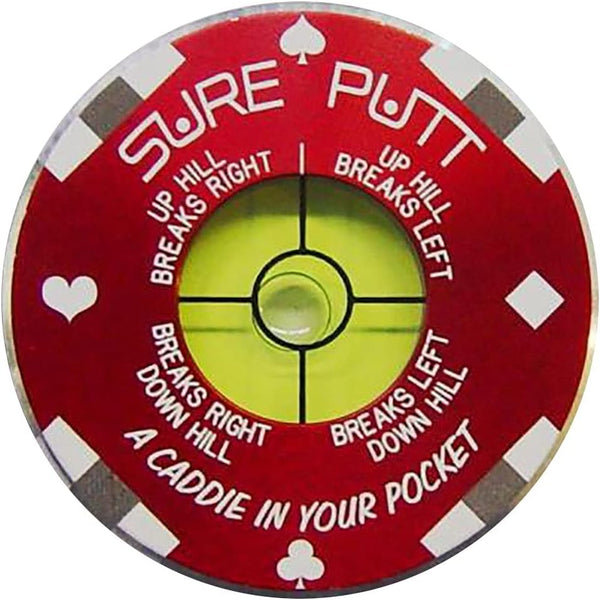 Sure Putt Pro Golf Green Reader - Red Poker Chip