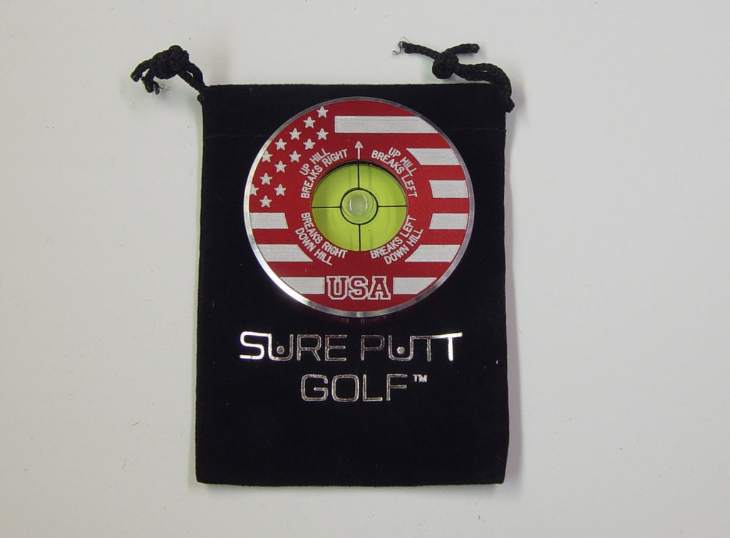 Sure Putt Pro Golf Green Reader USA Limited Edition Red Sure Putt